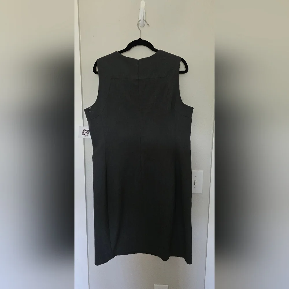 NWT Anne Klein Sheath Dress In Grey Size 16